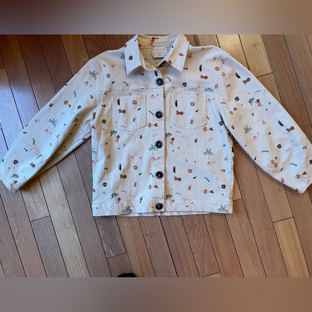 Alexandra Bueno Adventurer whimsical animal Jacket Size Medium Anthropologie - Picture 6 of 16